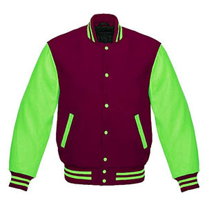 Meilleure vente sur mesure Letterman Top Baseball doudoune veste haute laine cuir manches Stand nouveauté approvisionnement en gros - Product Image 5