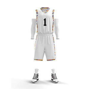 Meilleur design d'uniformes de basketball personnalisés pour hommes, ensemble respirant sans manches par sublimation, grandes tailles, prix de gros abordable - Product Image 1