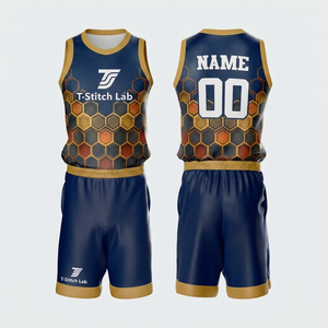 Uniforme de Baloncesto para Hombre, Servicio OEM, 100% Poliéster, Secado Rápido, Sin Mangas, Ropa Deportiva, Estampado Sublimado, Cuello Redondo - Product Image 5