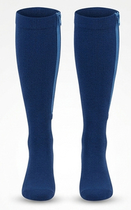 Chaussettes de compression personnalisées pour hommes avec fermeture éclair latérale haute, idéales pour le yoga, amincissantes, pour la course et la gym - Product Image 3