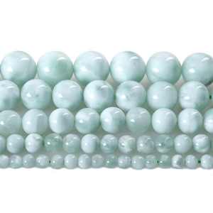 Cuentas Sueltas Redondas de Angelita Azul Natural, Exclusivas y Modernas para la Creación de Joyas, Pulseras, Collares, Accesorios DIY - Product Image 5