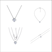Collier en argent 925 avec diamant de laboratoire certifié IGI, fabricant de bijoux fins éthiques, vente en gros RJC OEM ODM NK705138