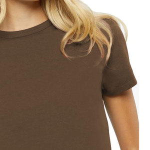 T-shirts courts pour femmes en molleton uni, imprimés sur mesure, écologiques, 100 % coton, séchage rapide, respirants, anti-UV, style décontracté - Product Image 6