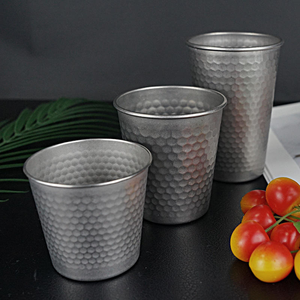 Tasses vintage en acier inoxydable avec verre à jus et à bière, gobelet portable en métal pour la cuisine - Product Image 3