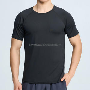 T-shirt pour homme en polyester, design fin et respirant, couleurs foncées, logo personnalisé - Product Image 3