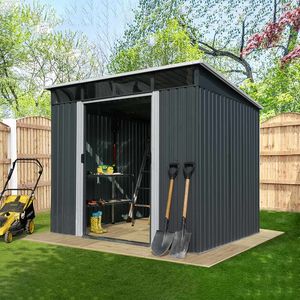 Cabanon en métal galvanisé de 8 'X 9' avec lucarne Storage-TMG-MS0809P et abris de plafond de 80 "en métal ondulé de 29 GA - Product Image 3