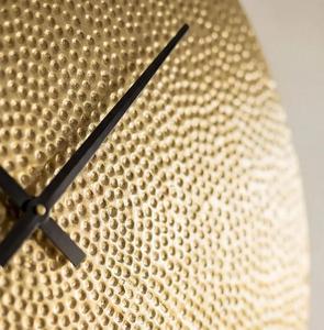 Minimalist Round Gold Plated <b>Metal</b> Wall <b>Clock</b> Analog Quartz Silent Living Room Decor - Product Image 2