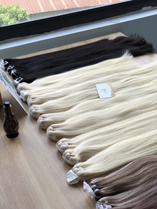 ผมเวียดนามแท้แบบ Remy  ตัดจากผู้บริจาคคนเดียว  หนังกำพร้าผมยังอยู่ครบ  ปลายผมหนา  ตรงธรรมชาติ  หนาเป็นพิเศษ  แบบ Super Double Drawn  ติดด้วยวิธี Skin Weft ด้วยเครื่องจักร - Product Image 3