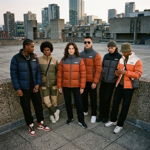 Custom Logo <b>Men's</b> Two-Tone Puffer <b>Jacket</b> Winter Thickened <b>Warm</b> Quilted Coat Streetwear Oversized Padded Windproof Bubble <b>Jacket</b> - Product Image 3