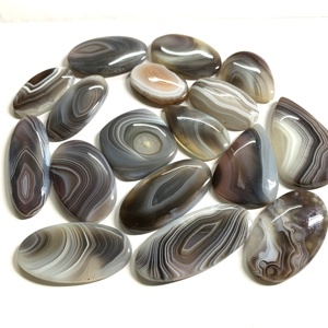 Ágata Natural de Botsuana, Piedra Preciosa Suelta Ovalada Convexa Circular Lisa con Reverso Plano, Corte para Joyería, Piedra Natural Esmeralda - Product Image 4