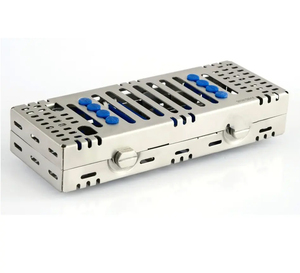 Cassette autoclave dentaire double étage en acier inoxydable réutilisable pour 8 instruments chirurgicaux, modèle Bone Bridge - Product Image 6