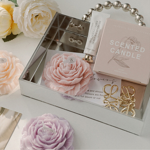 Vela Aromática de Cera de Soja en Forma de Peonía, Novedosa Vela con Exquisito Diseño Floral para Decoración del Hogar, Fiestas, Bodas y Regalos de Navidad - Product Image 1