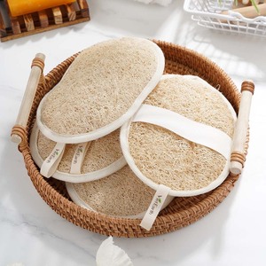 Natural Microfiber Loofah Bath Sponge Soft ,Durable Reusable Body Scrubber Pad for Home Spa or Shower Use Natural loofah sponge - Product Image 5