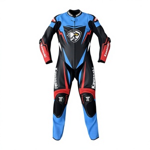 Traje de Carreras de Motocicleta Personalizado de Cuero Vacuno/Canguro para Hombre, Mono de Una Pieza para Día de Pista/Traje de Motociclista con Protector OEM CE - Product Image 1