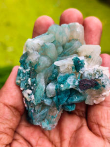 Green Heulandite <b>Crystal</b> <b>Cluster</b> Raw Stone Natural Mineral Specimen Art Collectible Himachal Brand <b>Crystal</b> Image - Product Image 5