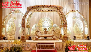 Delizio mandap สำหรับห้องโถงแต่งงานฮินดูเสาใยมีค่าสำหรับงานแต่งงานเอเชียอินเดีย delizio mandap - Product Image 5