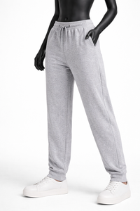 Custom High Waist Fleece Sweatpants Women Elastic Waist <b>Cuffed</b> Hem Soft <b>Jogger</b> Pants Loungewear OEM Wholesale - Product Image 5