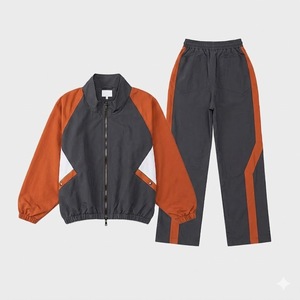 2026 New Arrival Mens <b>Retro</b> Sport Windbreaker <b>Tracksuit</b> Full Zip Jacket Jogger Set Lightweight Street Fitness Suit Custom OEM - Product Image 4