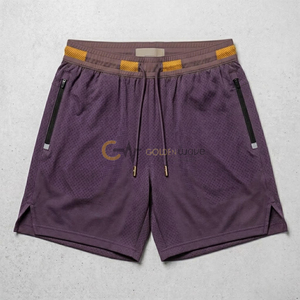 Quick Dry Stretch Anti-Bacterial Eco-Friendly Windproof Polyester Compression Mesh Liner Running Gym Sport Unisex Workout <b>Shorts</b> - Product Image 3
