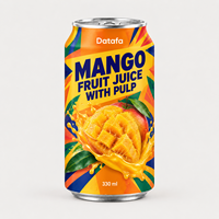 Meilleur fabricant de boissons Datafa OEM/ODM, jus de mangue sans sucre, vente en gros, emballage en canettes d'aluminium