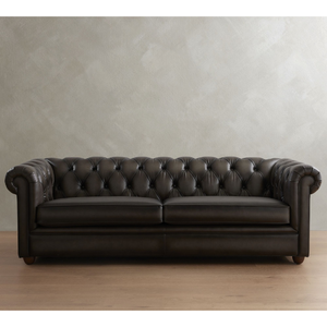 <b>Sofa</b> <b>Chesterfield</b> 3 Seater Kulit Cokelat Tua <b>Sofa</b> Ruang Tamu Klasik Elegan Living Room Furniture - Product Image 1