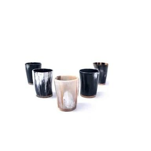 แก้ววอดก้าทำจากเขาควายธรรมชาติ แก้วเตกีลามินิ ทำจากเขาควายโบราณ งานเลียนแบบ งานฝีมือรักษ์โลก ของสะสมงานศิลปะ - Product Image 4