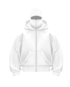 Sweat à capuche intégral de luxe, épais et lourd, avec fermeture éclair haut de gamme, mélange de coton doux et détails audacieux pour un look streetwear haut de gamme. - Product Image 1