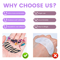 En gros, Pads de rehaussement de cils en gel de silicone pour cils inférieurs, autocollants transparents personnalisables, véganes, sans odeur, paire de patchs sous les yeux