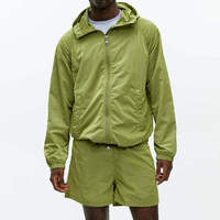 Ensemble de shorts coupe-vent au design nouveau, personnalisé, deux pièces, léger, 100% coton, à capuche, unisexe, tenue de sport respirante, décontractée pour l'extérieur