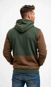 เสื้อฮู้ดดี้ผู้ชาย ONETEN APPARELS แบบคัลเลอร์บล็อก ไซส์พลัส ผ้าฝ้ายเฟรนช์เทอร์รี่ - Product Image 6
