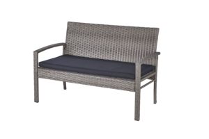 Ensemble de meubles d'extérieur en rotin PE moderne, 2 fauteuils, canapé deux places, table basse, résistant aux intempéries, ensemble de jardin et de terrasse avec coussins - Product Image 3