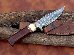 Cuchillo Viking Heritage Skinner, Fabricado con Acero de Alta Calidad, Acero de Damasco para Caza, Camping y Trabajo de Campo - Product Image 4