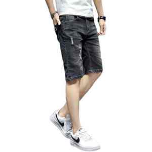 Shorts en jean respirants d'été de haute qualité pour hommes, coupe skinny, vente en gros personnalisée, pour garçons - Product Image 2