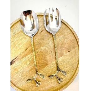 Brass Salad Server Set Custom Excellent Quality <b>Kitchen</b> <b>Tools</b> <b>Gadgets</b> Salad <b>Tools</b> Brass Salad Server Sets Hot Sale - Product Image 3