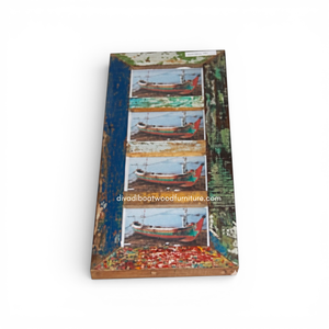 Marco de Fotos Artesanal de Madera de Barco Reciclada, Color Natural, para Decoración de Pared y Hogar, Sala de Estar o Dormitorio, Venta al por Mayor - Product Image 5