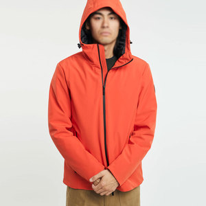 OEM Softshell Windbreaker <b>Jacket</b> Hooded Casual Wear for Winter Streetwear Soft Breathable Solid Color - Product Image 1