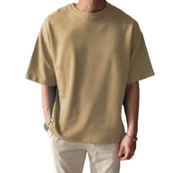 T-shirts décontractés à manches courtes pour hommes, séchage rapide, athlétiques, grande taille, respirants, vêtements de sport, 100% coton satiné 220g