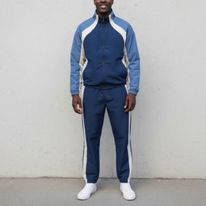 Unisex Solid Windproof Streetwear Tracksuit Set Full <b>Zip</b> <b>Hooded</b> Collar Sporty Jogging Suit Side Pockets 100% Polyester Winter - Product Image 6