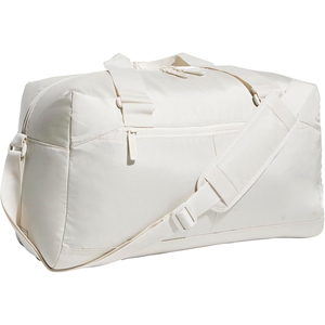 White Polyester <b>Duffel</b> <b>Bag</b> Large Capacity Zipper Closure Sport Fitness Travel <b>Bag</b> - Product Image 1