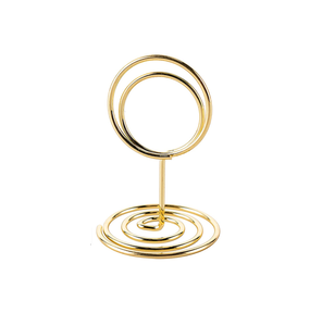 Metal Place <b>Card</b> Holder Desktop <b>Numbers</b> <b>Tables</b> Organizer Clip Holder Gold Polished Elegant Desk Display <b>Table</b> <b>Numbers</b> Holder - Product Image 2