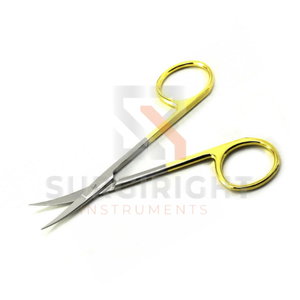 Tijeras de microdisección Iris, manuales, de acero inoxidable de alto brillo, reutilizables, instrumento quirúrgico de precisión, Clase I, OEM, Blush, CE - Product Image 2