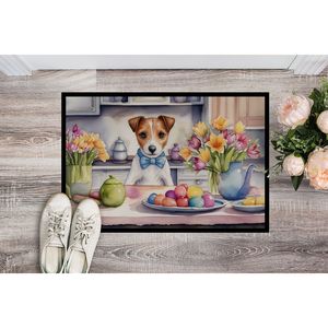 Nuevo felpudo Jack Russell Terrier para uso en interiores y exteriores 18H X 27W antideslizante lavable de pila baja alfombra decorativa de entrada de Pascua - Product Image 2