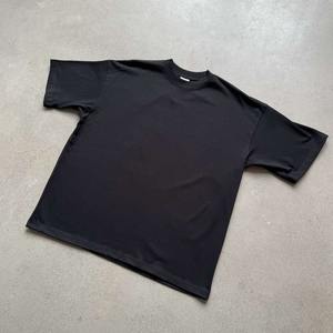 T-shirt personnalisé avec logo, coupe ample, en coton épais 100%, uni, surdimensionné, pour hommes, streetwear, motif uni - Product Image 3