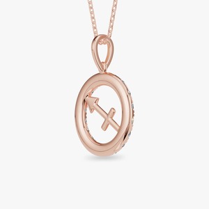 Pendentif Sagittaire en Argent 925 avec Moissanite et Accent Diamant, Charm Flèche, Collier Classique en Alliage, Bijou Unisexe, Cadeau - Product Image 2