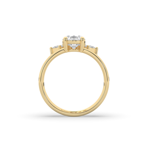 Anillo de Diamante Cultivado en Laboratorio de 2.41 Quilates, Ligero, Oro de 14K/10K, Corte Oval Brillante, Diseño Único, Lujoso y Elegante para Mujer - Product Image 2