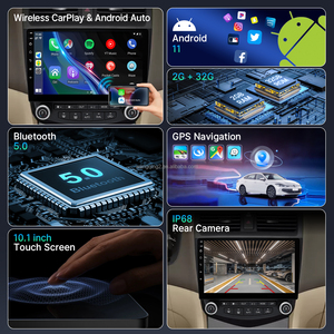 Reproductor de coche 10,1 ''Android estéreo Ram 2GB 32GB Rom Bt <span class=keywords><strong>Fm</strong></span> Procesador de señal Digital Radio coche Multimedia Radio para Honda Accord - Product Image 5