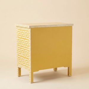 Luxury Bone Inlay <b>yellow</b> Nightstand Modern Minimalist <b>Bedside</b> <b>Table</b> Solid Wood Bedroom Furniture Storage <b>Table</b> - Product Image 2