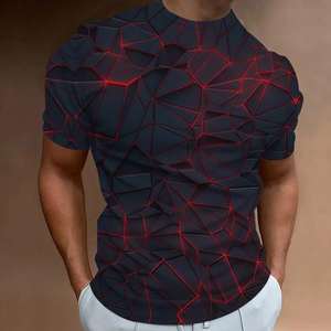 Camisetas Extra Grandes Estampadas para Hombre, Mezcla de Algodón Suave y Ligero, Corte Holgado, Cómodas para Uso Diario, Estilo Urbano, OEM - Product Image 2