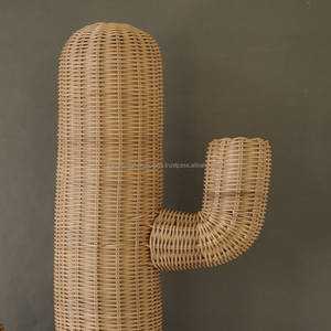 Amazon — petit Cactus tissé en rotin, lot de 10, produits artisanaux quantité minimale de commande pour décoration de maison - Product Image 5