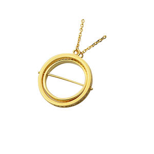 Collier pendentif globe en argent S925 fait main avec chaîne en jade et cire d'abeille, support creux pour perles, produit DIY pour femmes - Product Image 5